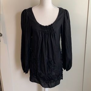 Max Studio Specialty Products black silk top